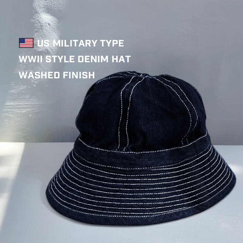 米軍タイプ WW2 デニムハット ウォッシュ加工 HH010YN