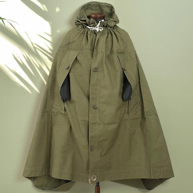 ルーマニア軍 テントシート ポンチョ オリーブ デッドストック EE641NN