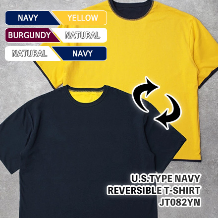 米軍タイプ 半袖 NAVY リバーシブル Tシャツ