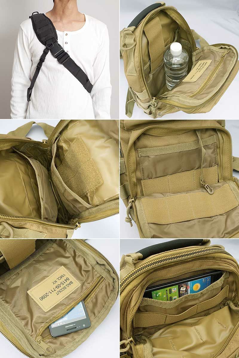 米軍放出品 オリーブ スリング ショルダー バッグ モールシステム 9L 米軍放出品 オリーブ スリング ショルダー バッグ モールシステム 9L