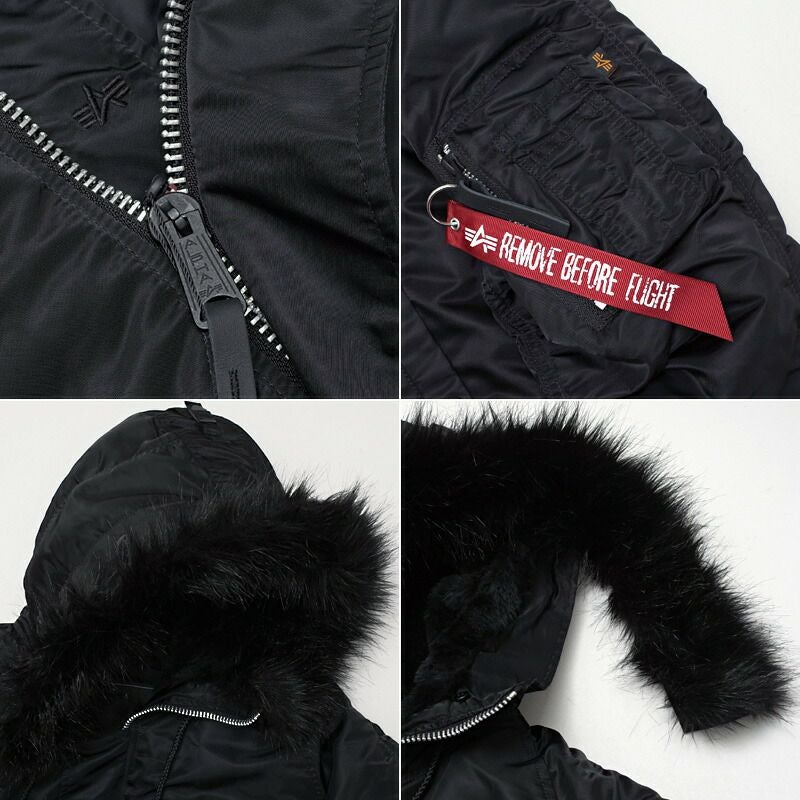 ALPHA アルファ N3B ブラック ファー Alpha Industries（アルファ・インダストリーズ） ALPHA社 アルファ