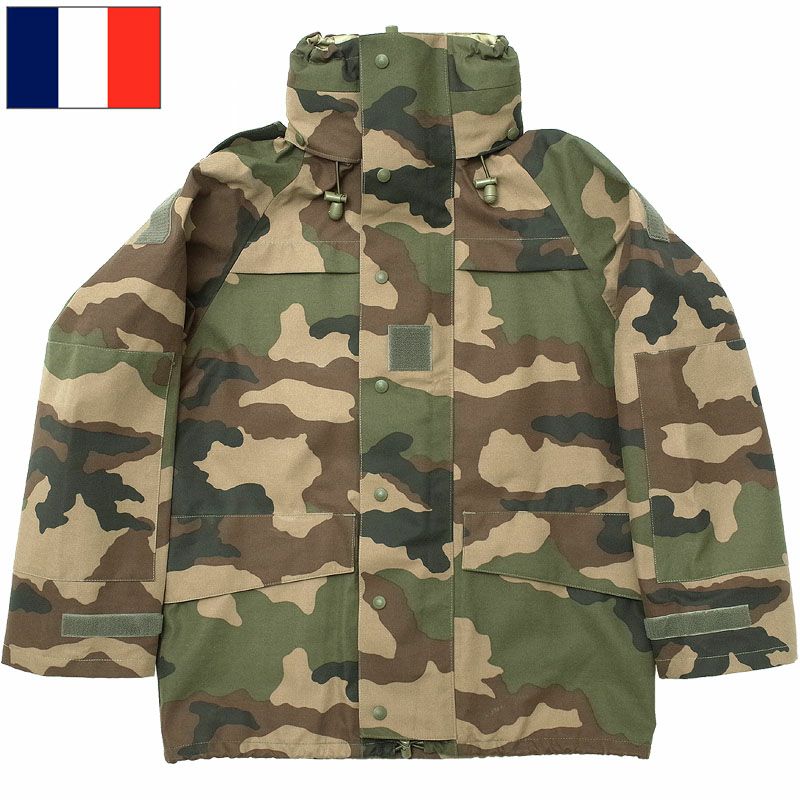 フランス軍 3レイヤー 防水 マイクロファイバーパーカー CCEカモ USED