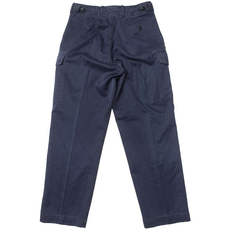希少　初期ロイヤルネイビー モールスキン スラックス イギリス軍 ROYAL NAVY カーゴパンツ ネイビー 前期型 USED PP076UN