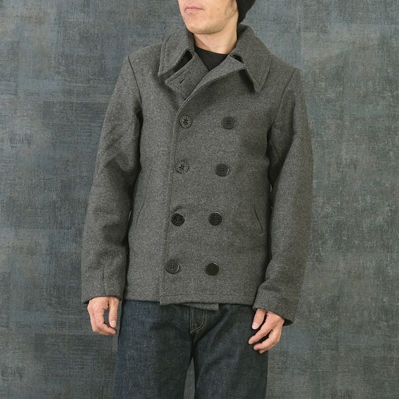 45%OFF！□米軍タイプ NAVY Pコート グレー JC043YN メンズ ピーコート