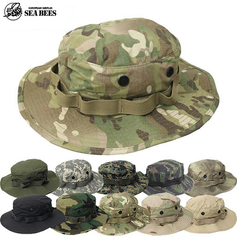 ミリタリー リップストップ ジャングルハット 迷彩柄 HH001NN