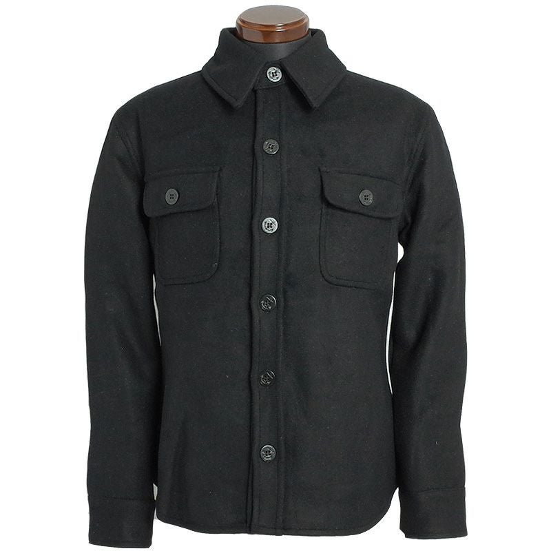 アットラスト CPO ウール シャツジャケット 80%OFF！□米軍タイプ C.P.O ウールシャツ ジャケット ブラック グレー