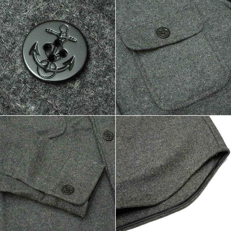 80%OFF！□米軍タイプ C.P.O ウールシャツ ジャケット ブラック グレー