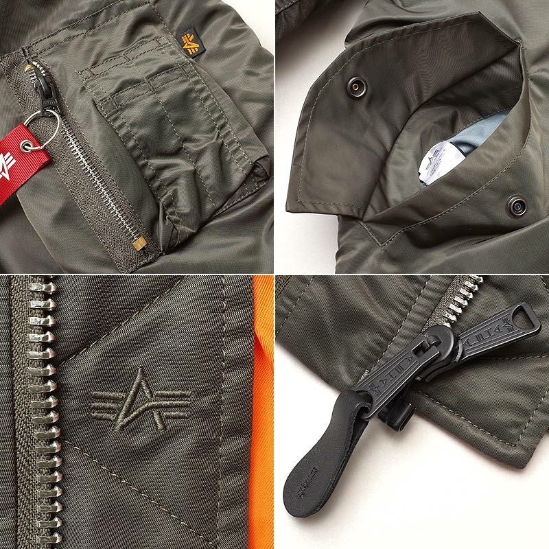 美品 ALPHA アルファ タイト MA-1ジャケット メンズ サイズL Alpha Industries（アルファ・インダストリーズ） ALPHA社 アルファ
