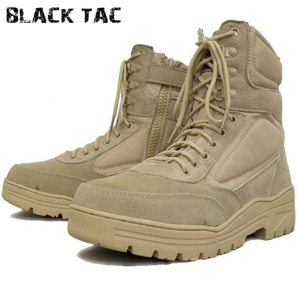 BLACK TAC SWAT10 タクティカルブーツ サイドジッパー デザート