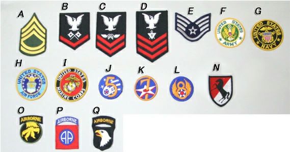 米軍ワッペン9枚セット売り 匿名発送 レビューを書く - メール便可 ミリタリーワッペン 