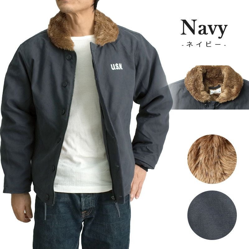 米軍タイプ N-1デッキジャケット 新品 JJ105YN SEABEESシービーズ
