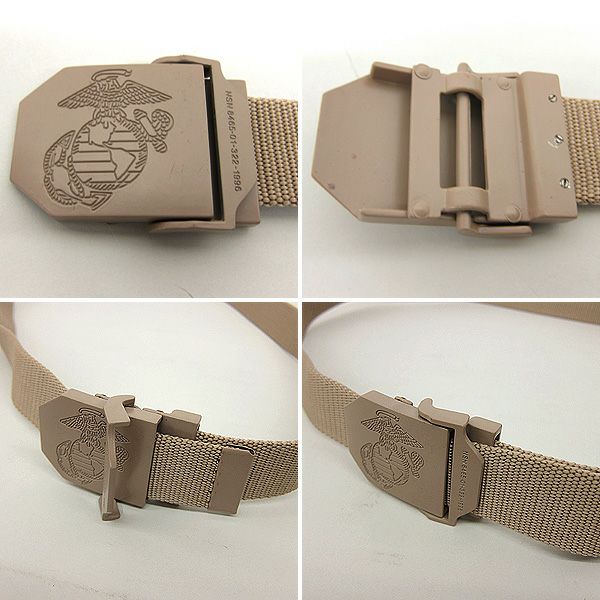 米軍タイプ USMC ロゴ入り ユーティリティベルト #SB035YNミリタリー