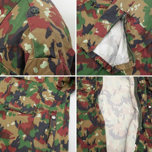 迷彩 スイス軍 M-83 カモジャケット USED JJ069UN メンズ アウター M83