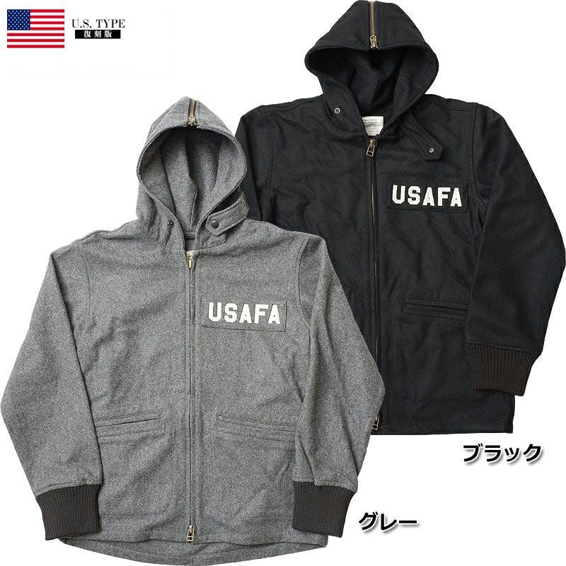 45%OFF！□米軍タイプ カデットパーカー ウール ブラック グレー