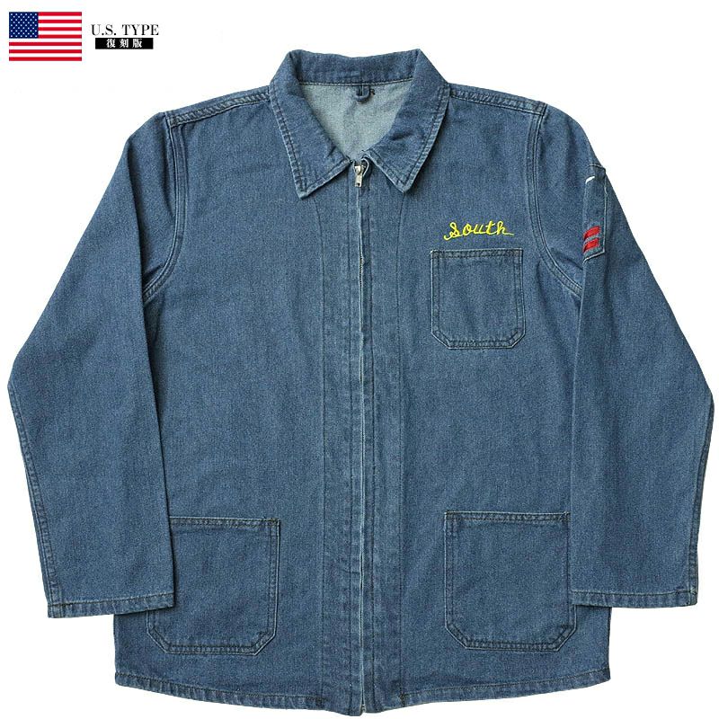 完売品　BELVET デニムジャケット　アメカジ 20%OFF！□米軍タイプ スーベニア デニムジャケット 刺繍あり