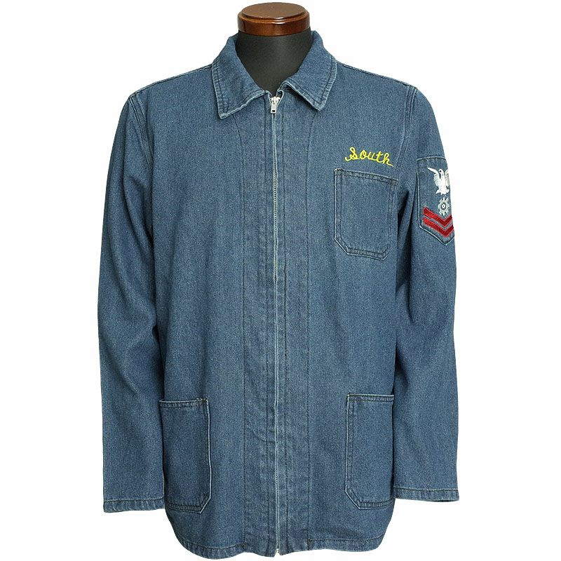 20%OFF！□米軍タイプ スーベニア デニムジャケット 刺繍あり