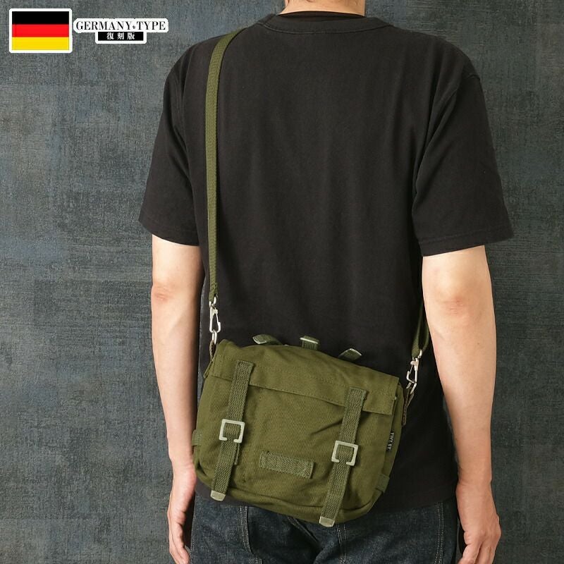 ヴィンテージ ドイツ軍 ミリタリーショルダーバッグ 40,s ドイツ軍タイプ コンバットパック BS134YN 鞄 ヴィンテージ ミリタリー