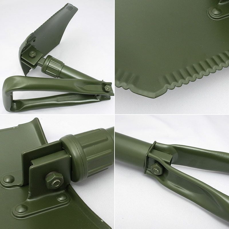 米軍タイプ 三つ折 スコップ ケース付き オリーブ #EE391NN 折り畳み