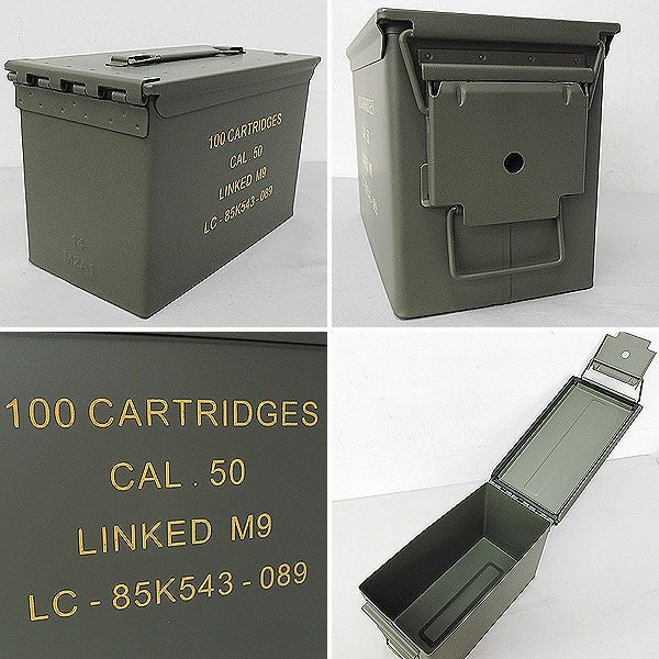米軍タイプ アンモボックス 50CAL #BX107YN 弾薬箱 アーモ缶 アーモ