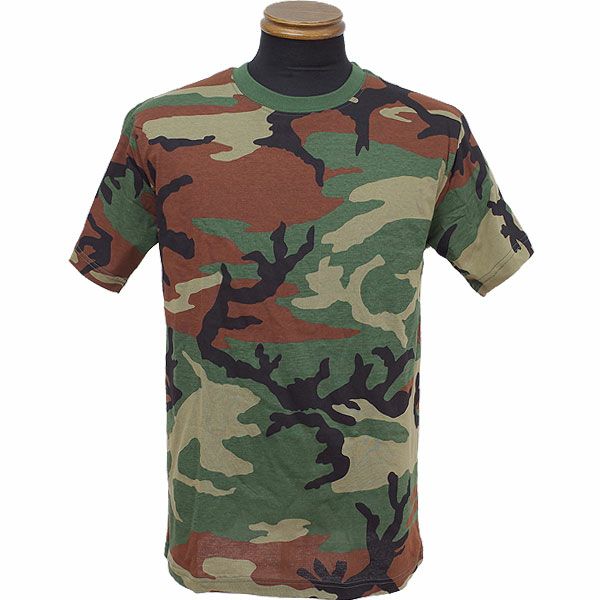 迷彩 カモフラージュ 半袖Tシャツ 丸首Tシャツ JT048YN カモティー