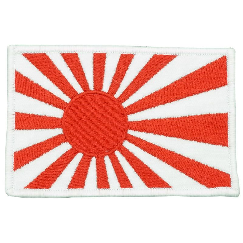 メール便可 ミリタリーワッペン(大)【日本国旗／日本海軍