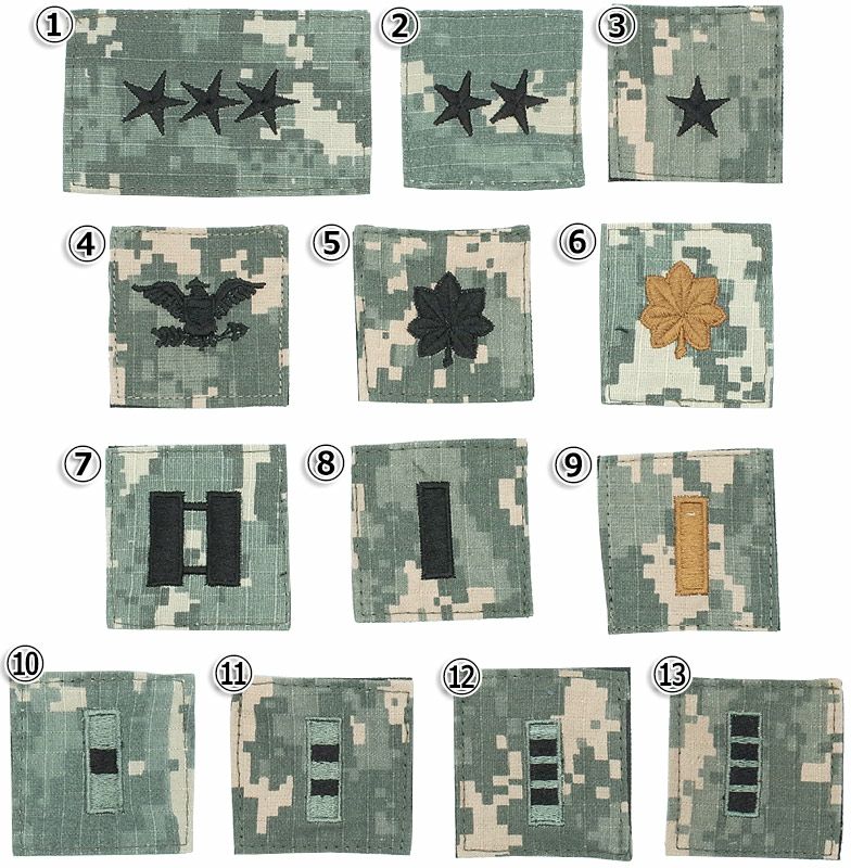 メール便可 US ARMY ACU 戦闘服用階級章 ベルクロ付き | ミリタリー