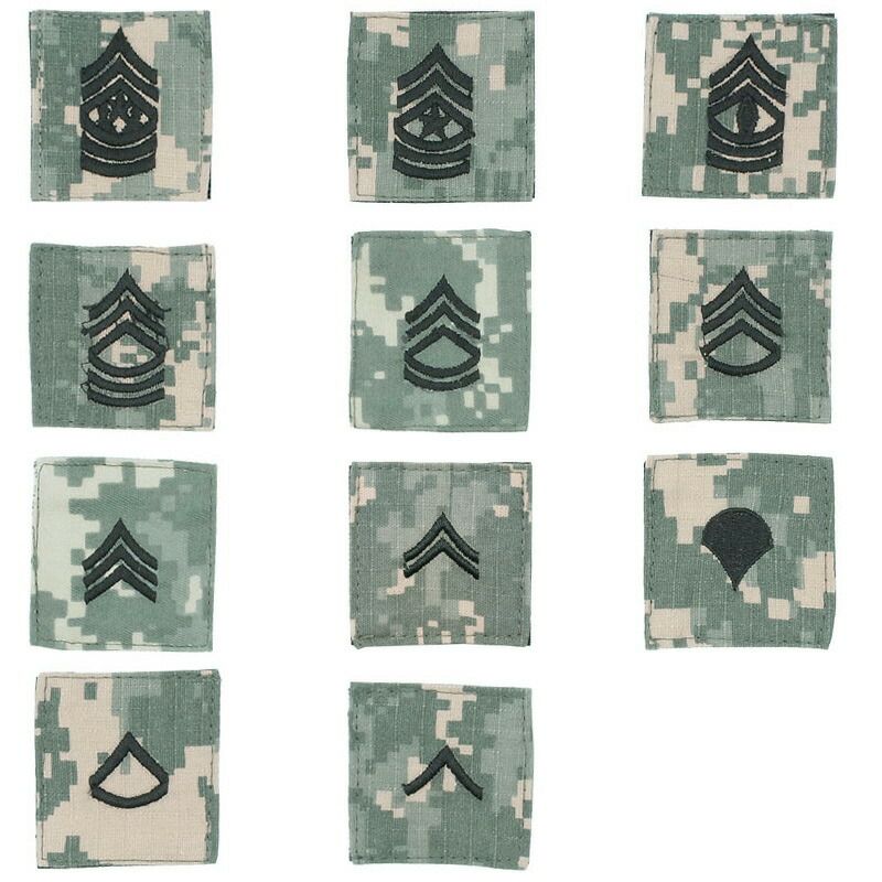 メール便可 US ARMY ACU 戦闘服用階級章 ベルクロ付き | ミリタリー