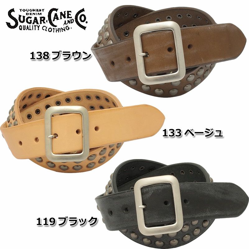 SUGARCANE シュガーケーン #SC02322 スタッズ レザーベルトメンズ 男性