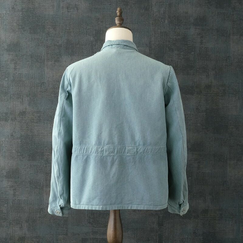 スイス軍 デニムジャケット ブルー オールドスタイル USED JJ184UN