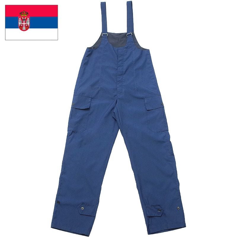 65%OFF！□セルビア軍 ワークオーバーオール ネイビー USED PP230UN