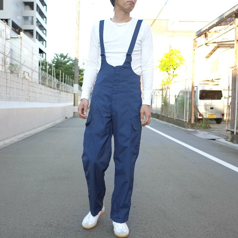 65%OFF！□セルビア軍 ワークオーバーオール ネイビー USED PP230UN