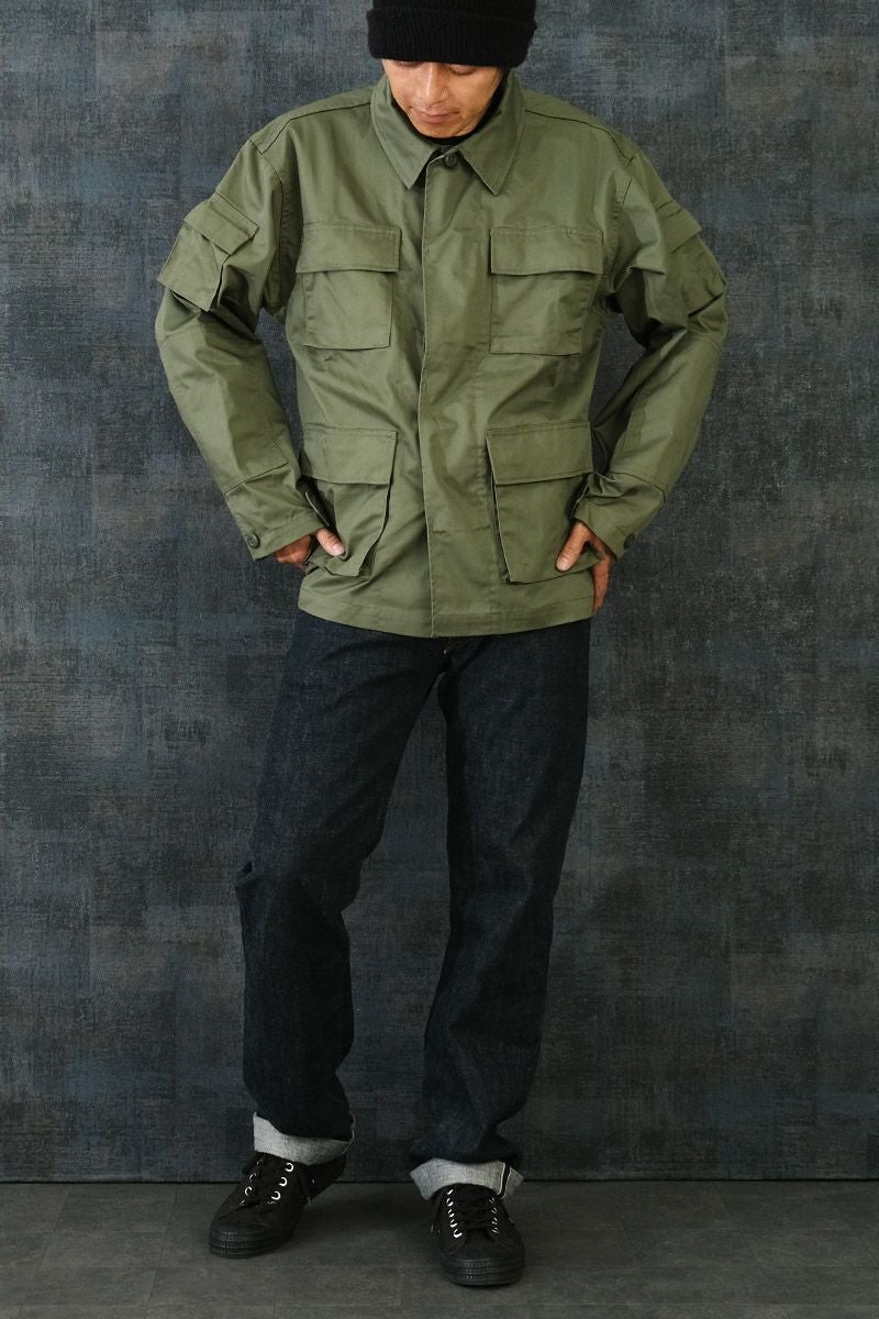 米軍タイプ BDUジャケット オリーブ #JB001YN OD メンズ コンバット