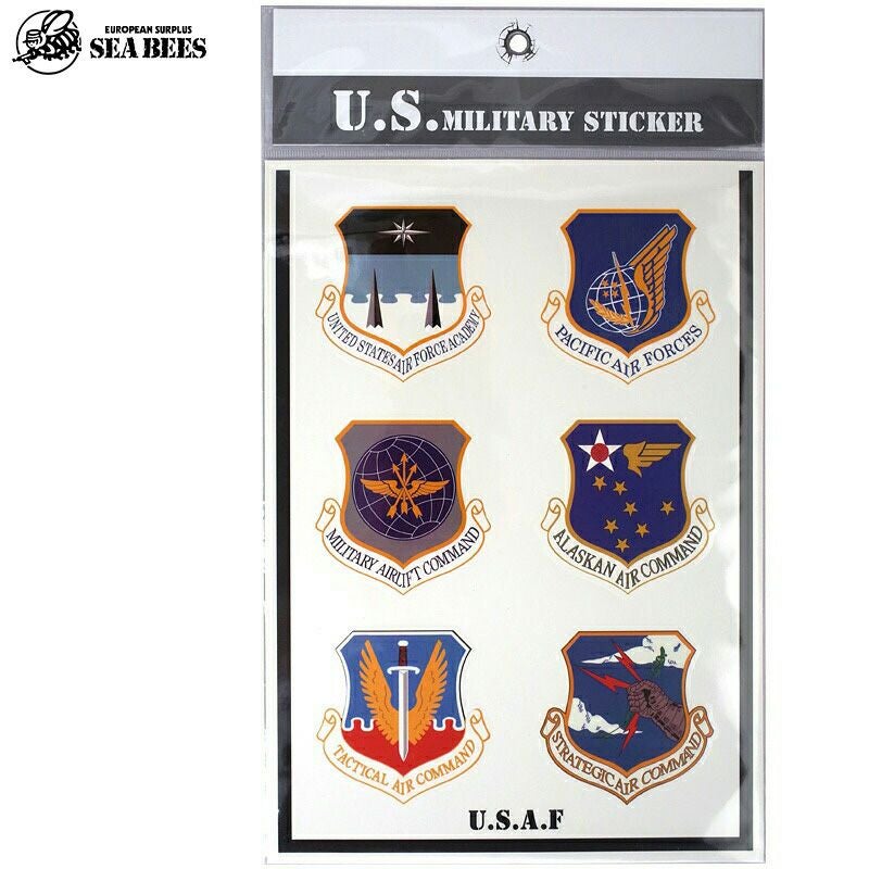 実物ミリタリーステッカーセット メール便可 米軍タイプ ミリタリーステッカー 『U.S.A.F』 #EE586NNUS