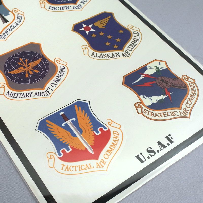メール便可 米軍タイプ ミリタリーステッカー 『U.S.A.F』 #EE586NNUS