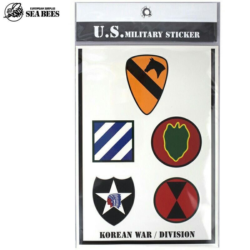 ❣️ 調査 ステッカー メール便可 米軍タイプ ミリタリーステッカー 『KOREAN WAR/DIVISION