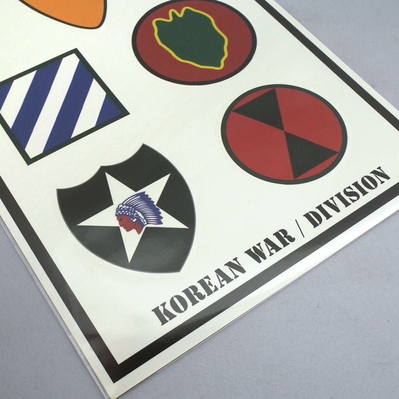 メール便可 米軍タイプ ミリタリーステッカー 『KOREAN WAR/DIVISION
