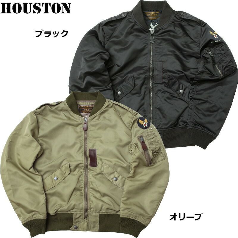 10%OFF！□HOUSTON #5L-2X L-2 フライトジャケット L2 ブルゾン メンズ