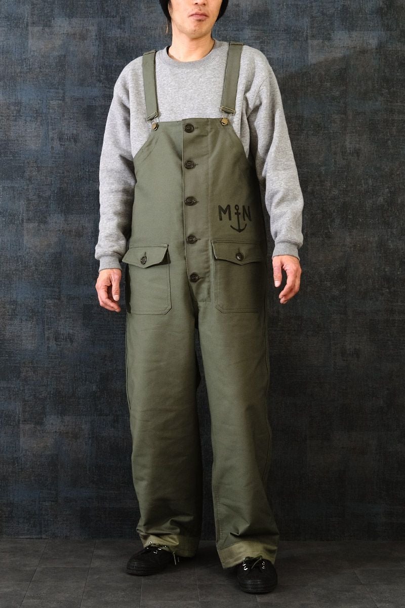 フランス軍タイプ 海軍 NAVY デッキパンツ #PP263YN メンズ つなぎ 