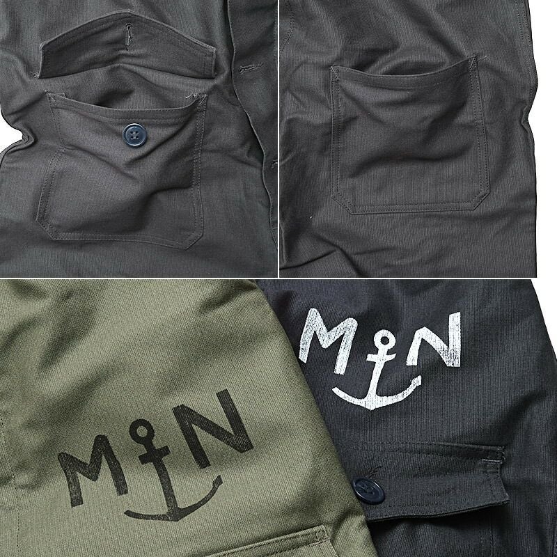 フランス軍タイプ 海軍 NAVY デッキパンツ PP263YN メンズ つなぎ