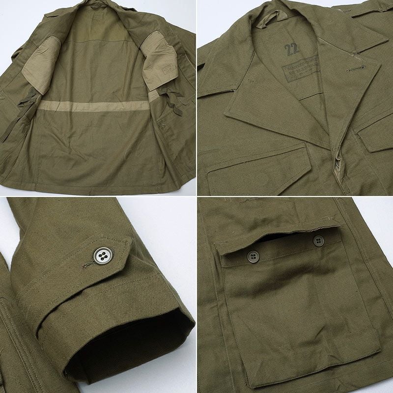 フランス軍 M-47 フィールドジャケット ツイル生地 オリーブ 前期型