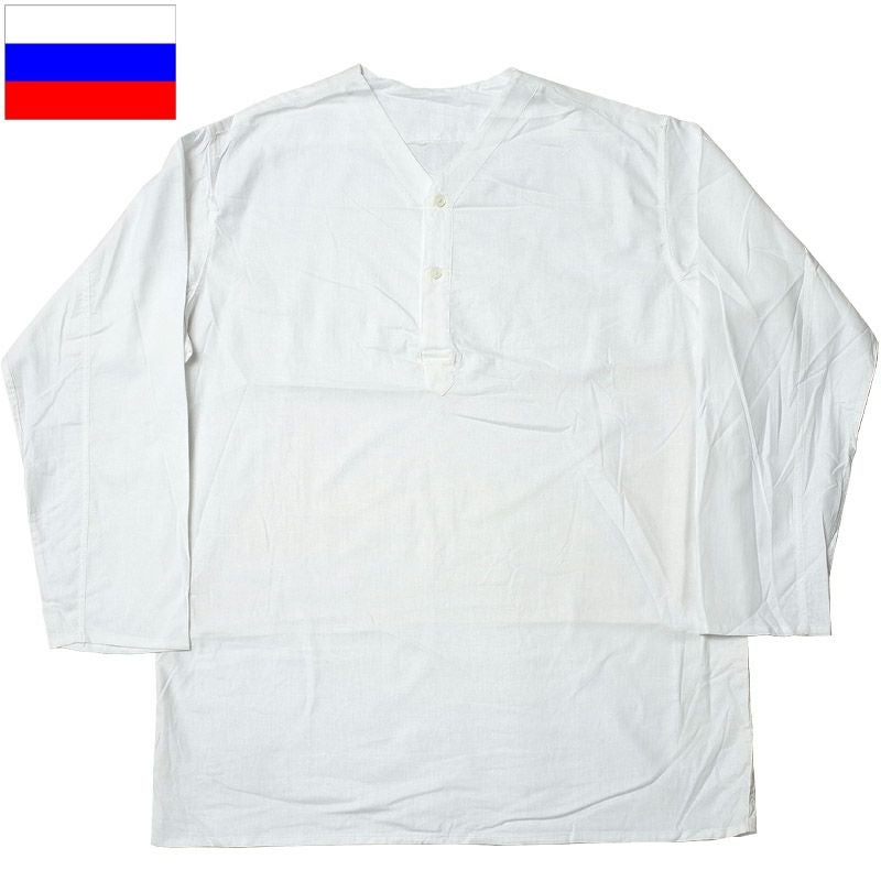 メール便可 ロシア軍 スリーピングシャツ サマー ヘンリーネック
