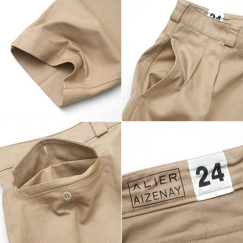 フランス陸軍 M52 チノパンツ レプリカ カーキ 24 約86cm コットンツイル 仏軍 ミリタリーパンツ チノパン 軍モノ 軍パン