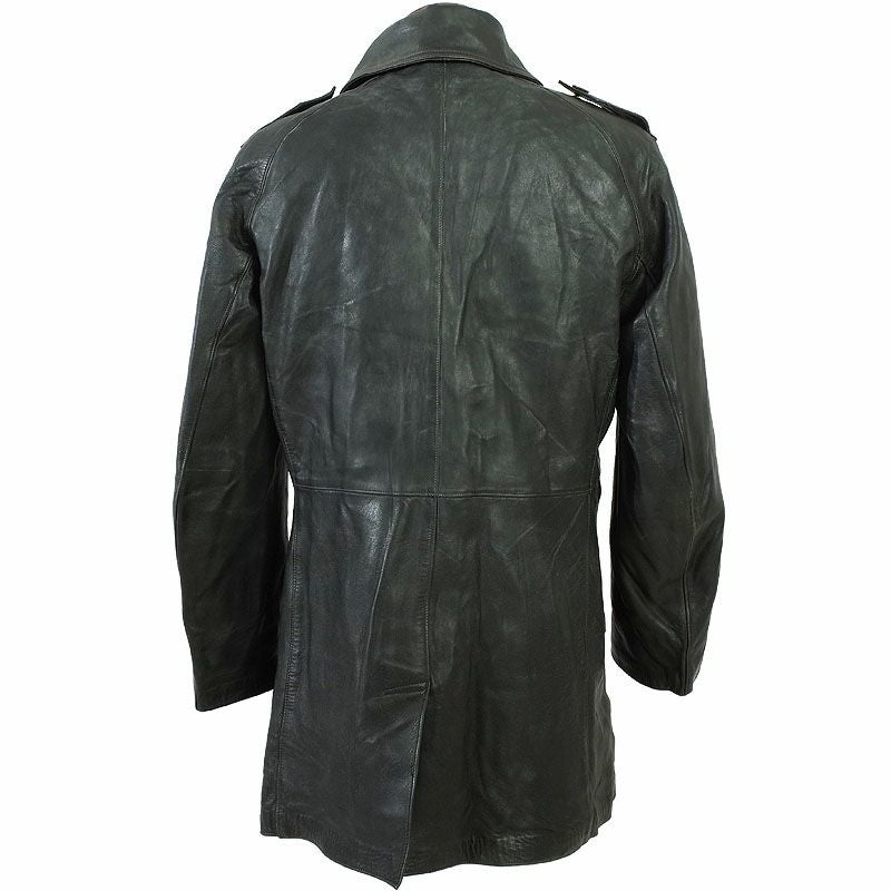 1970s フランス軍　モーターサイクル　レザー コート FRENCH ARMY MOTORCYCLE LEATHER COAT フランス軍 モーターサイクル