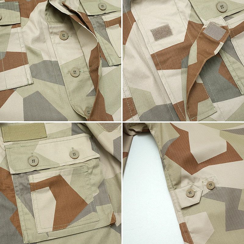 スウェーデン軍タイプ UF90 フィールドシャツ デザートカモ 新品