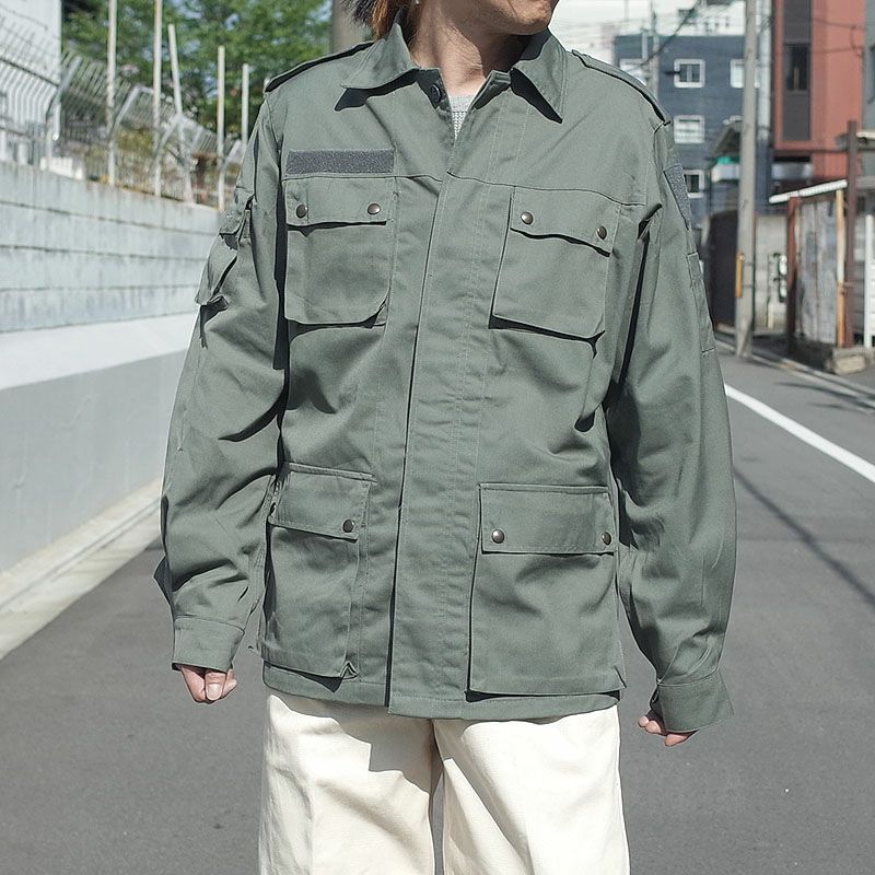 【新品 未使用】軍服皇子風ミリタリージャケット グレー MILITARY（ミリタリー） 実物 新品 デッドストック イタリア警察