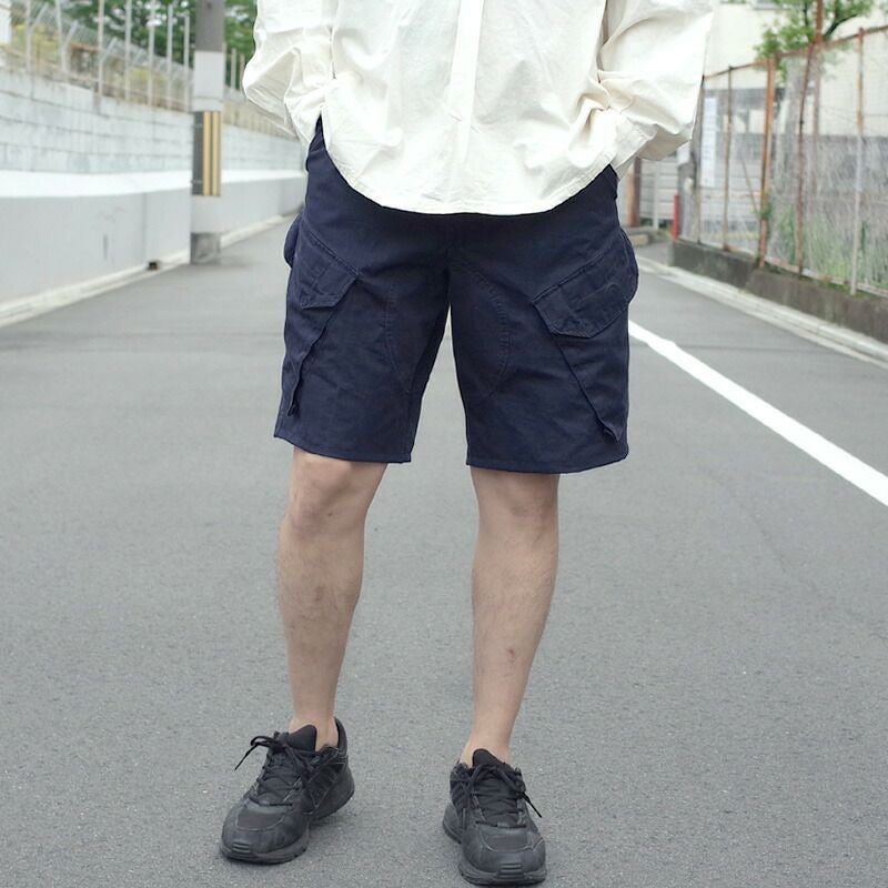 イギリス軍 ROYAL NAVY コンバット カーゴ ショートパンツ ネイビー 後期型 USED PP311UN