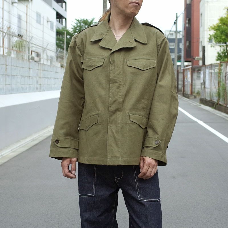 フランス軍 M-47 フィールドジャケット ツイル生地 オリーブ 前期型