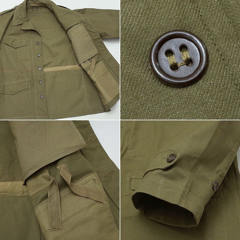 フランス軍 M-47 フィールドジャケット ツイル生地 オリーブ 前期型