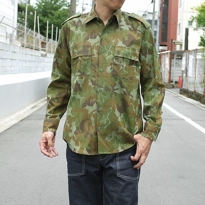 ルーマニア軍 フィールドシャツ 長袖 M90リーフカモ デッドストック 