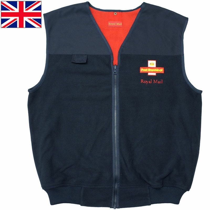 45%OFF！□イギリス郵便局 ロイヤルメール フリースベスト ネイビー